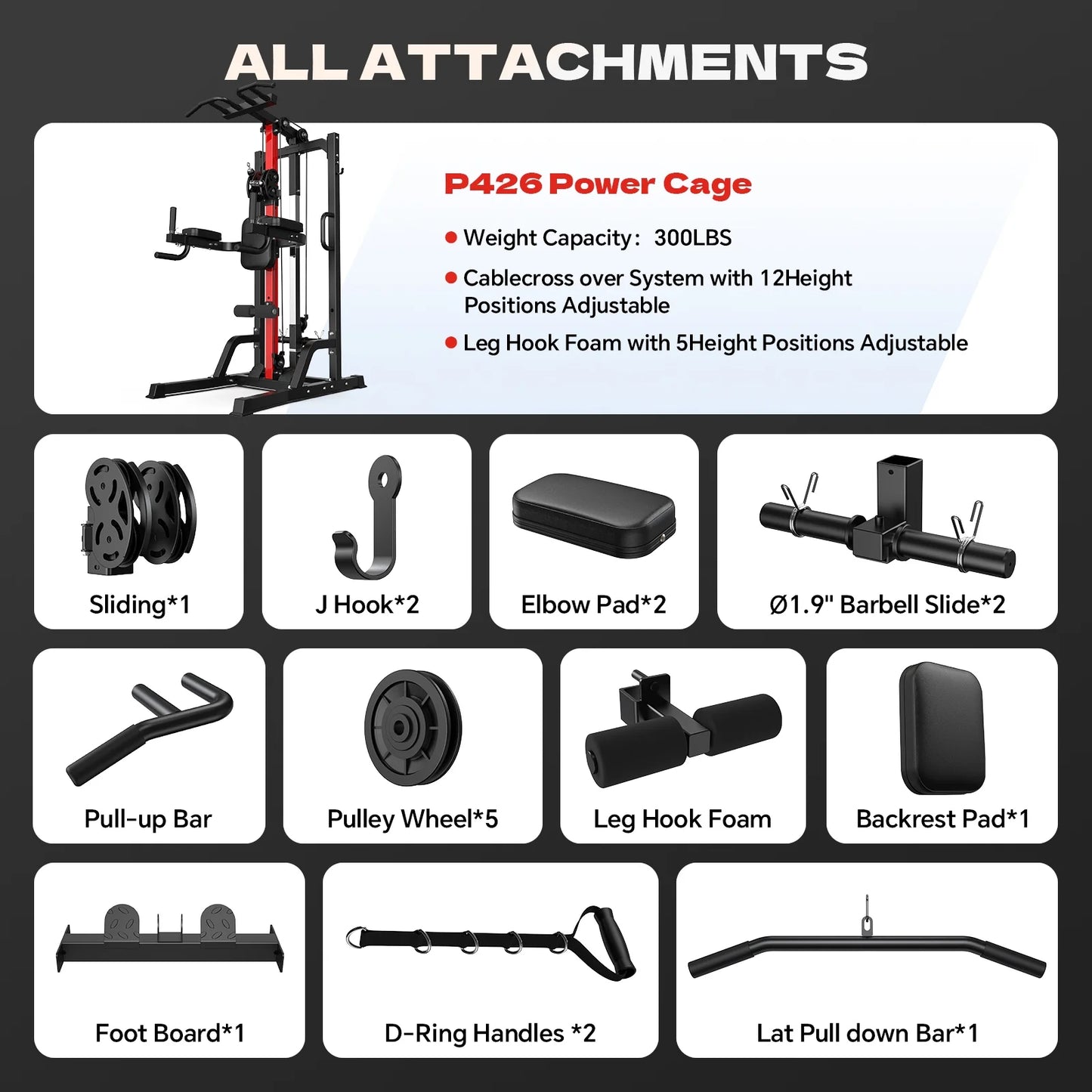 Home Gym, Workout Station with 148LBS Weight Stack, Multifunctional Home Gym Equipment, Exercise Equipment for Full Body Strength Training